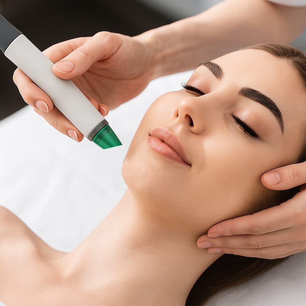 Apparative Kosmetik in Berlin – Gesichtsbehandlung mit Aqua-Facial-Handstück