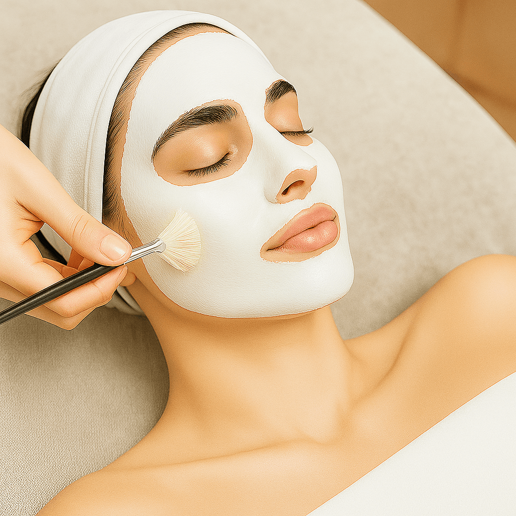 Gesichtsbehandlung – sanfte Gesichtspflege mit Maske